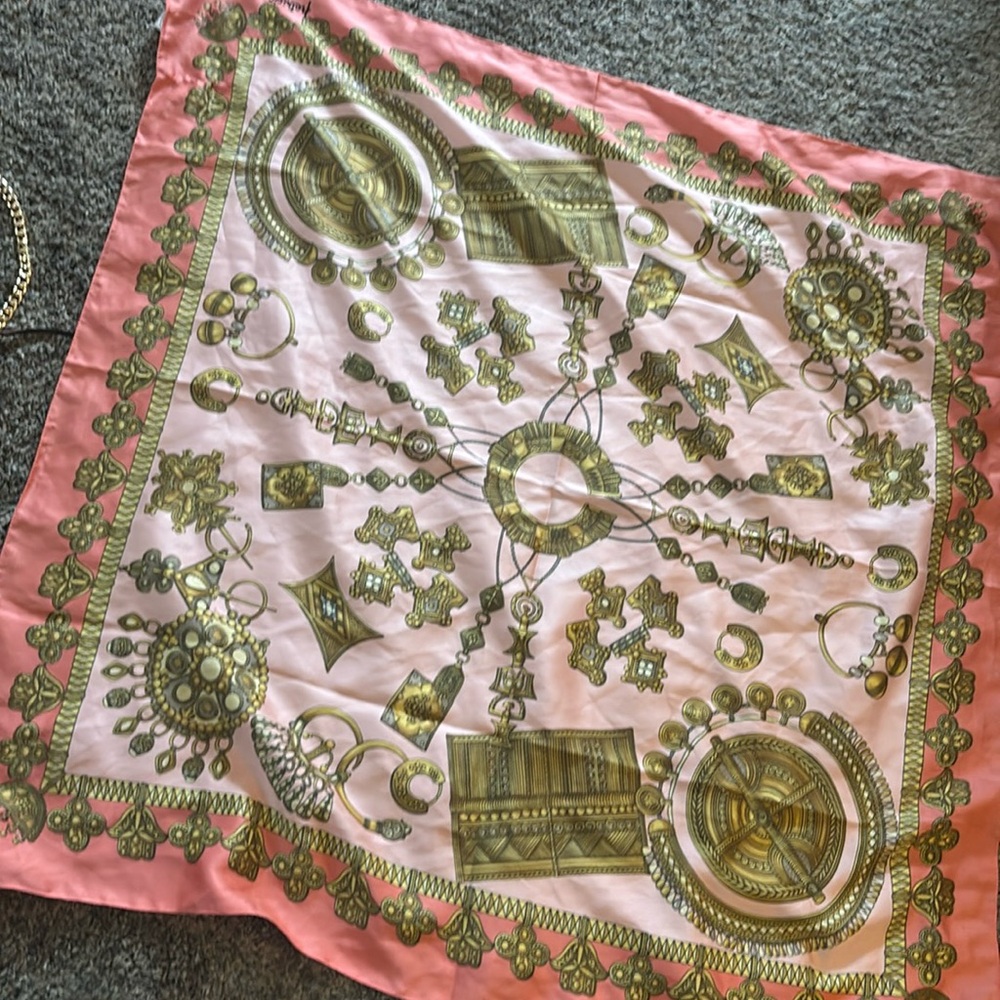 Patricia Paris Golden Embellished Scarf